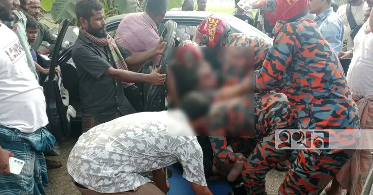 সড়ক দুর্ঘটনায় আহত একজন